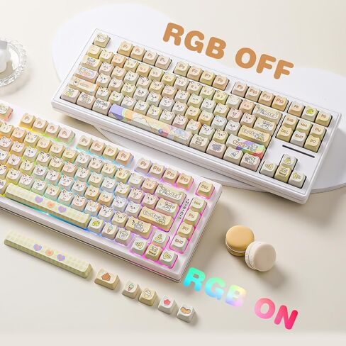 مجموعة kecap keycap yunzii dye-sub ، ملف تعريف mao ، 142 مفاتيح كاملة شكل القطط لطيف مفاتيح مخصصة مع مجتذب المفاتيح لبطولة لوحة مفاتيح ألعاب ميكانيكية كرز gateron mx (هريرة الحفل) in Kuwait