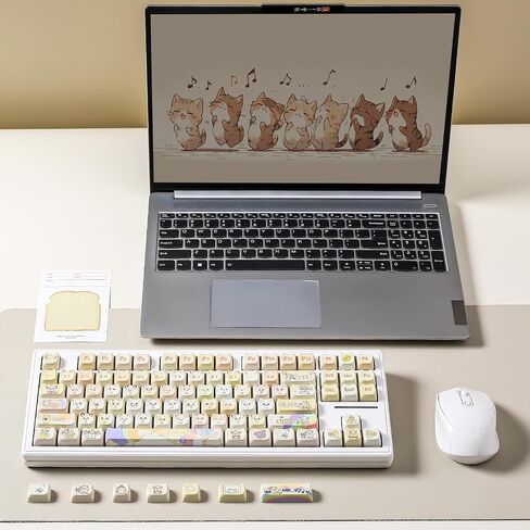 مجموعة kecap keycap yunzii dye-sub ، ملف تعريف mao ، 142 مفاتيح كاملة شكل القطط لطيف مفاتيح مخصصة مع مجتذب المفاتيح لبطولة لوحة مفاتيح ألعاب ميكانيكية كرز gateron mx (هريرة الحفل) in Kuwait