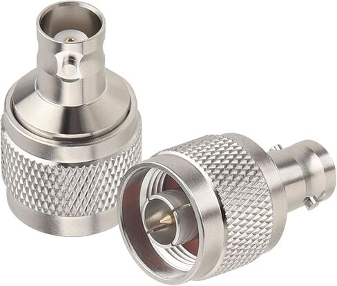 Mookeef 2 Pack N Male to BNC Female Connector Adapter n type to BNC Coax Connector 50 Ohm in Kuwait