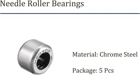 5 قطع من محامل إبرة HF0812 - [8 مم × 12 مم × 12 مم] محمل القابض في اتجاه واحد لاستخدام ناقل الحركة، بكرات فولاذية من الكروم in Kuwait