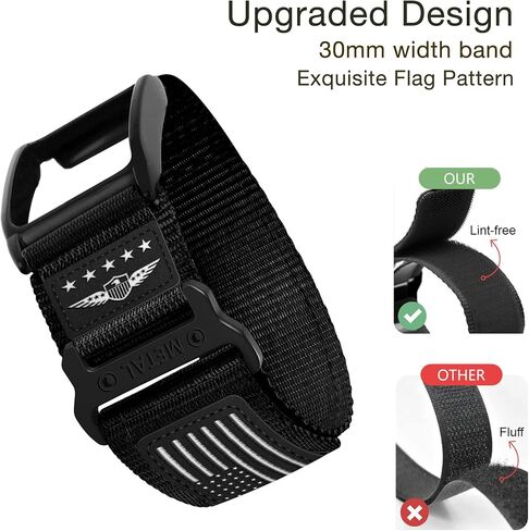 Abanen Rugged Nylon Sport Wristband with Alloy Bumper Compatible with Whoop 4.0, Sport Strap with Stars-Stripes Flag for Whoop 4.0 Band in Saudi Arabia