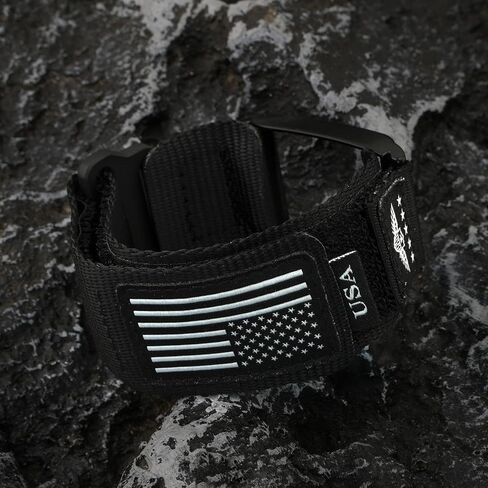 Abanen Rugged Nylon Sport Wristband with Alloy Bumper Compatible with Whoop 4.0, Sport Strap with Stars-Stripes Flag for Whoop 4.0 Band in Saudi Arabia