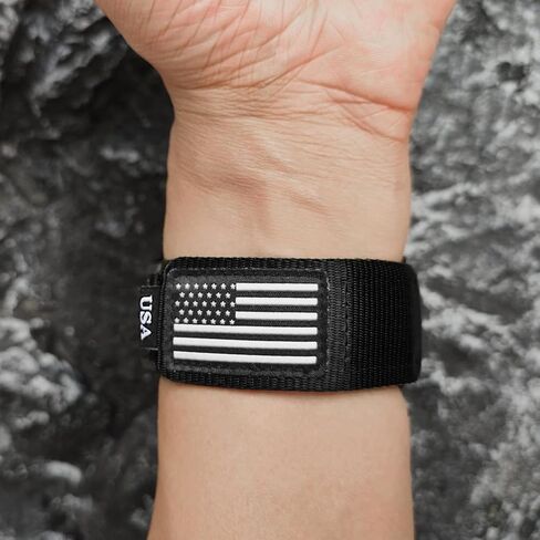 Abanen Rugged Nylon Sport Wristband with Alloy Bumper Compatible with Whoop 4.0, Sport Strap with Stars-Stripes Flag for Whoop 4.0 Band in Saudi Arabia