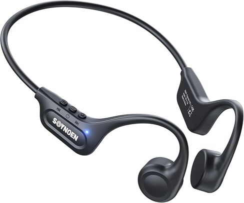 سماعات توصيل العظام ، سماعات سماعات الأذن المفتوحة Bluetooth 5.4 مع MIC ، وقت اللعب 8H ، سماعات الأذن التوصيل العظمي IP56 مقاومة للماء لركوب الدراجات ، المشي لمسافات طويلة ، التمرين in Saudi Arabia
