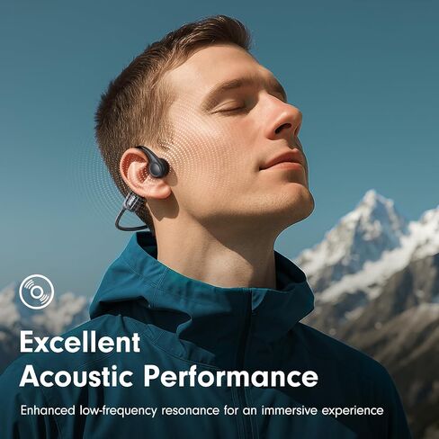 سماعات توصيل العظام ، سماعات سماعات الأذن المفتوحة Bluetooth 5.4 مع MIC ، وقت اللعب 8H ، سماعات الأذن التوصيل العظمي IP56 مقاومة للماء لركوب الدراجات ، المشي لمسافات طويلة ، التمرين in Saudi Arabia