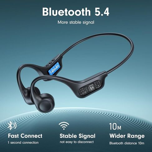 سماعات توصيل العظام ، سماعات سماعات الأذن المفتوحة Bluetooth 5.4 مع MIC ، وقت اللعب 8H ، سماعات الأذن التوصيل العظمي IP56 مقاومة للماء لركوب الدراجات ، المشي لمسافات طويلة ، التمرين in Saudi Arabia