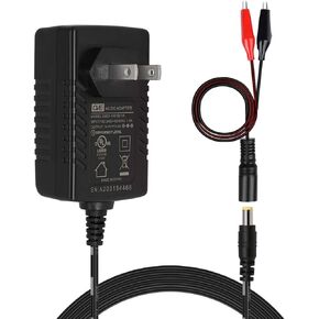 Talentcell AC/DC 14.6V/1.5A LiFePO4 Battery Charger with Dual Alligator Clips Connector for 4S 12V Rechargeable Lithium Iron Phosphate Battery Pack