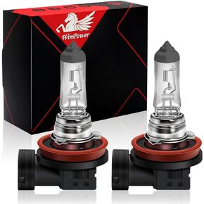 WinPower H1 Halogen Headlight Bulb, Super Bright Warm White 55W 4300K Car High Low Beam Fog Light Replacement Lamp, Pack of 2