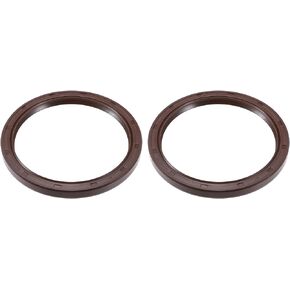 2 Pcs Engine Crankshaft Oil Seal Compatible for Toyota Sienna 1998-2015, Durable Rubber Brown Oil Seal
