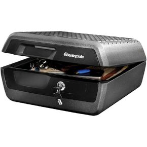 SentrySafe Fireproof and Waterproof Lock Box with Digital Keypad Lock, Shelf Safe for Documents, Jewelry, 0.36 Cubic Feet, 7.6 x 16.5 x 14.8 Inches, CHW30300