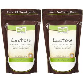 NOW Foods Lactose Sugar - 1 lb - 2 pk