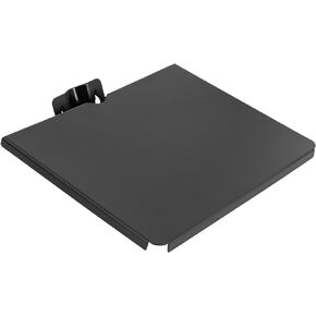 VIVO Universal Steel 14 x 10 inch Shelf Pole Mount for Microphone Stand, TV Cart, Speaker Stand, and More/Clamp-on Utility Storage Platform, Black, MOUNT-SF13P