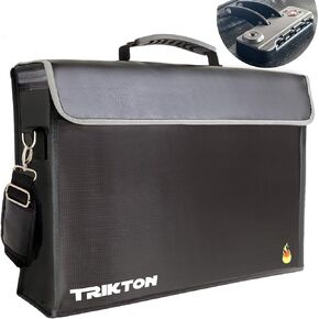 Fireproof Document Safe Bag with TSA-Lock, Holds Legal Size Files, XXL Black 18x13x5, Fireproof Lock Box for documents, Fireproof Document Box, fire and Waterproof Document Storage