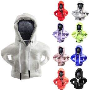 PSLER Stylish Cute Hoodie Car Gear Shift Cover Shifter Knob Cover gear shift hoodie Heat Insulation Winter Warm CVC Interior Car Accessories for Men Women Red