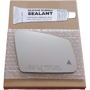 Mirror Glass Replacement + Silicone for 2014-2019 Mercedes-Benz CLA250 Passenger Side - Blind Spot (2015 2016 2017 2018 14 15 16 17 18 19)