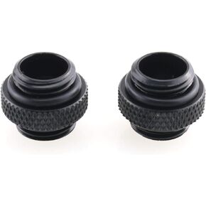 PC Water Cooling Adapter Black G1/4 6mm Male to Male Extender Connector Joiner Fitting with Sealed O-Ring for Computer Water Cooling Systems