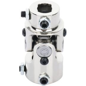 SCITOO 1 inch DD X 3/4 DD Steering Shaft Universal U-Joint Chrome Single, 83mm Working Angle 35 Degree