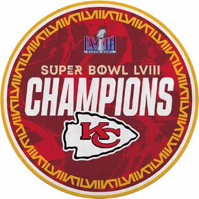 Rico Industries NFL Football Kansas City Chiefs 2024 Super Bowl Champions Shape Cut Pennant - Home and Living Room Décor - Soft Felt EZ to Hang