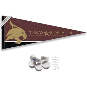 College Flags & Banners Co. Texas State Bobcats Pennant Flag and Wall Tack Mount Pads