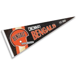 Cincinnati Bengals Throwback Vintage Retro Pennant Flag
