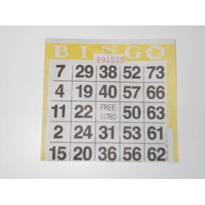 بطاقة Sideline Hobby 1on Bingo الورقية (500) (أصفر)