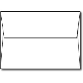 White Linen A7 Envelopes - 50 Envelopes - 5 1/4" x 7 1/4" - Beautiful Textured Linen Finish