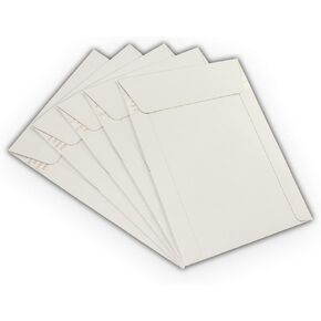20 EcoSwift 7 x 9 Rigid Photo Mailers Stay Flats White Cardboard Self Seal Envelopes 7x9