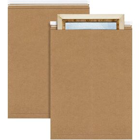 APQ Brown Rigid Mailers, 20 x 27 Inches. 5 Pack Photo Mailers Rigid. Self-Seal Flat Cardboard Mailers. Sturdy Hard Shipping Envelopes Rigid. Lightweight Cardboard Photo Envelope for CD, DVDs