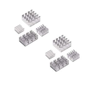 Aluminum Heatsink for Raspberry Pi 5, iUniker Heatsink Raspberry Pi 5 Aluminum Heatsink with Thermal Conductive Adhesive Tape for Raspberry Pi 5 (8Pcs Aluminum Heatsink)