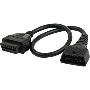 ikkegol كامل 16 دبوس obd2 obd ii ذكر إلى أنثى تمديد كابل الحبل أداة تشخيصية محول للسيارات سيارة شاحنة 24 فولت جميع موصل قابس منفذ obd2 24awg (1 متر / 3.3 قدم)