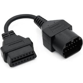 New OBD 17 Pin OBD to OBDII 16 Pin OBD2 Diagnostic Adapter Connector Adapter Cable for Mazda (Type -1)