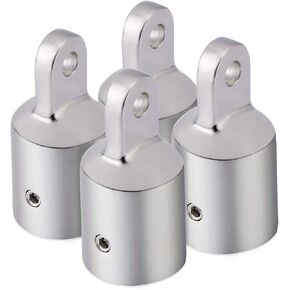 0.98"/25mm Eye End Cap Bimini Top Fitting 4Pcs, Stainless Steel Heavy Duty Bimini Top Caps