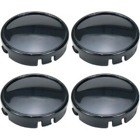 4 Pcs 64mm ABS Snap-in Type Wheel Center Hub Cap 64mm Clip to Clip Compatible with Volvo if Applicable (Black Base)