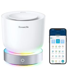 GoveeLife Smart Essential Oil Diffuser with Alexa Voice App Control for Home Office Bedroom, 300ml Quiet Cool Mist Aroma Diffuser with 2 Mist Modes, 24H Timer