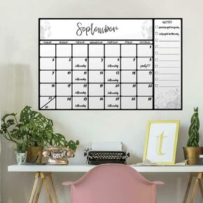 RoomMates RMK4921GM Chalkboard/Blackboard Calendar Giant Peel and Stick Wall Decal