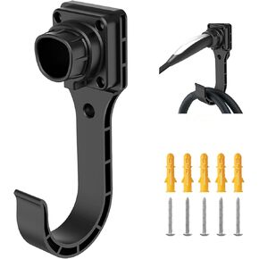 EV Charger Cable Holder for Tesla Electric Car Wall Mount Connector Holder with J-Hook Vehicle Charger Storage for Tesla Model Y/3/X/S