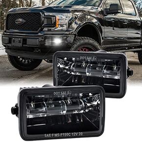 Z-OFFROAD New LED Fog Lights Assembly DOT Approved w/White DRL Compatible with Ford F150 2015 2016 2017 2018 2019 2020-1 Pair Black