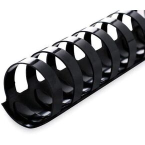 Plastic Comb Binding Spines, 5/16 Inch Diameter, Black, 40 Sheets, 100 Pack - 13516