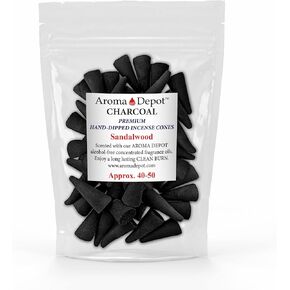 1'' Sandalwood Charcoal TOPFLOW Incense Cones (45-50)