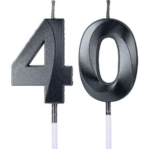 شموع عيد الميلاد الأربعين الحمراء للكعك، عدد 40 4 شمعة لامعة لتزيين حفلات الزفاف والذكرى السنوية in Kuwait