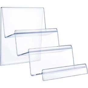 Cabilock Acrylic Display Stand Clear Riser 3 Tier Perfume Organizer Stand, Desktop Wallet Display Stand Holder, Display Shelf for Retail Jewelry Pop Figures Purse Display (5.6x10.2x6.4 inch)