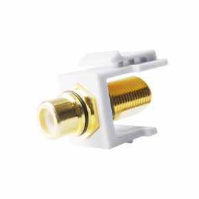 Skywalker Keystone F Female to RCA Female Insert with Black Band (White)
