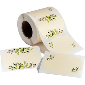 MONEST Waterproof Label Stickers for Jars and Lids |Pantry Labels | Mason Jar Labels | Sticker Labels | Canning Labels | Spice Labels | Bottle Labels | Mason Jar Labels (Golden Flower 2x3)
