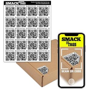 QR Code Labels for Storage and Organization - No App Needed - 40 Unique Scannable QR Code Stickers - Easy to Use Smart Labels for Bins, Moving Boxes, Office Organization