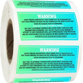 Freshiess Warning Label Stickers 1 x 3.5 inch Freshiess Care Instruction Stickers 300 Pcs Freshies Scent Labels DIY Crafts Label Stickers for Freshies Car Business,Beads and Silicone Molds Supplies