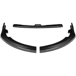DNA MOTORING 2-PU-516-PCF Carbon Fiber Look Front Bumper Lip CS2-Style Compatible with 08-10 Subaru WRX/STI