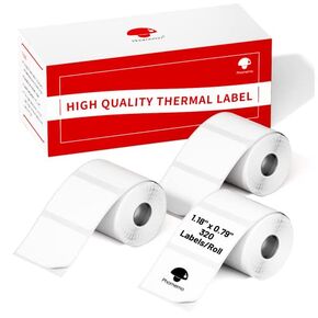 Phomemo 3 Rolls M110/M221/M220/M120/M200/M110S Thermal Paper 1.97"x3.15"(50x80mm)- Multi-Purpose Square Self-Adhesive Label, 100 Labels/Roll, Black on White