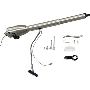 GM Stainless Steel Polished 32'' Collapsible Tilt at Automatic Style 5 Position Steering Column, Universal for GM Cars