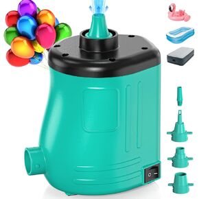 Balloon Pump Electric, 3-in-1 Air Pump for Inflatables & Balloons, 110-120V AC Blower Pump Inflator for Decoration Party, Pool Floats Air Mattress, Portable Balloon Blower Machine