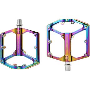 Mountain Bike Pedals MTB Pedals Bicycle Flat Pedals Colorful CNC Aluminum 9/16" Sealed Bearing Lightweight Platform for Road Mountain BMX MTB Bike